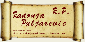 Radonja Puljarević vizit kartica
